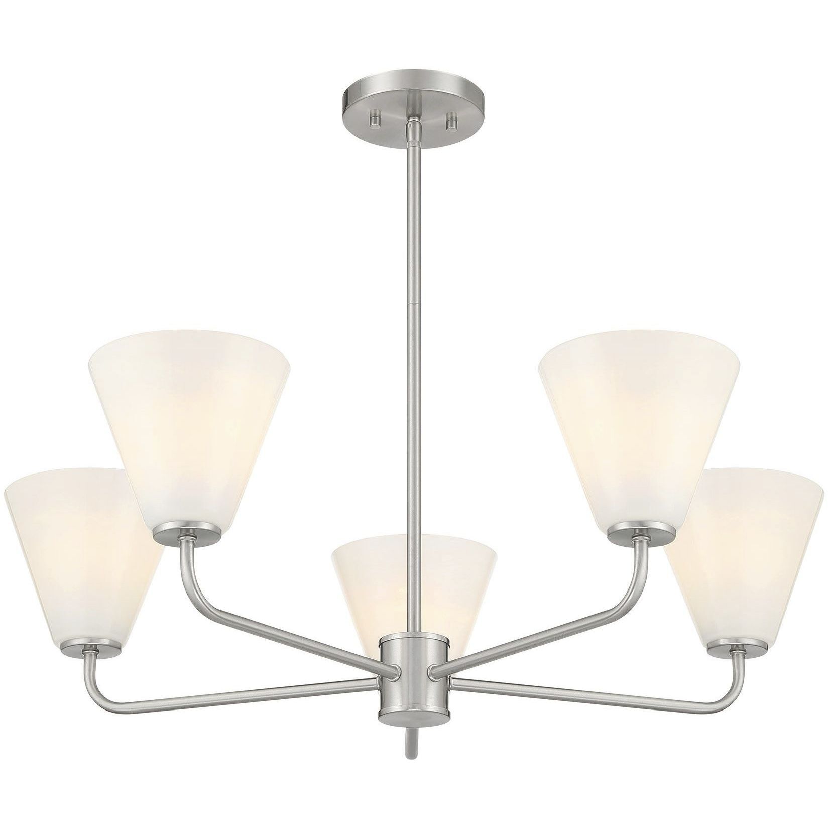 Blair 5 Light 30 inch Satin Nickel Chandelier Ceiling Light