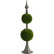 Spired Antique Bronze and Green Faux Plant