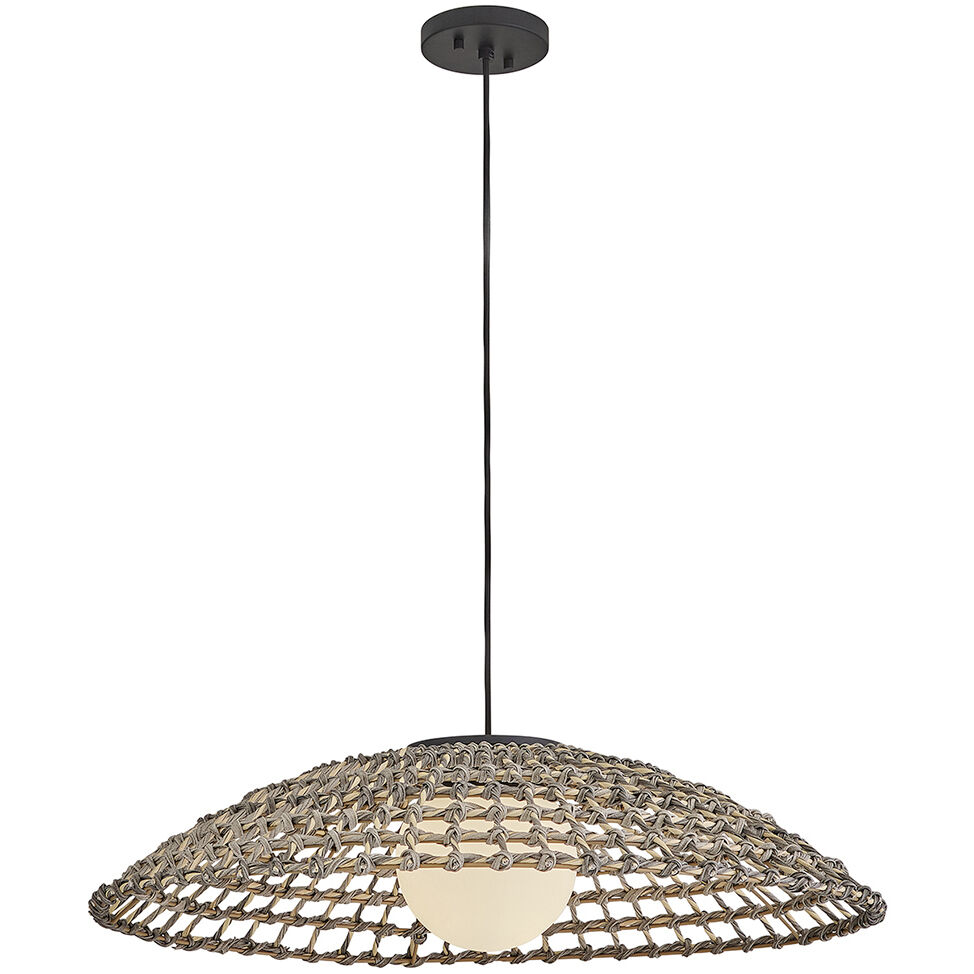 Open Air Arlen 1 Light 30 inch Black Outdoor Hanging Light