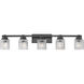 Jacqueline 5 Light 40.25 inch Matte Black Bathroom Vanity Wall Light