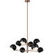 Orb 8 Light 35.25 inch Matte Black Pendant Ceiling Light