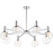 Wright 8 Light 40 inch Polished Chrome Chandelier Ceiling Light