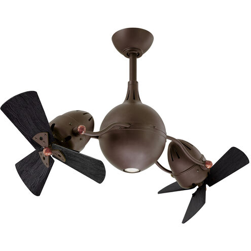 Atlas Acqua 39 inch Textured Bronze with Matte Black Wood Blades Ceiling Fan