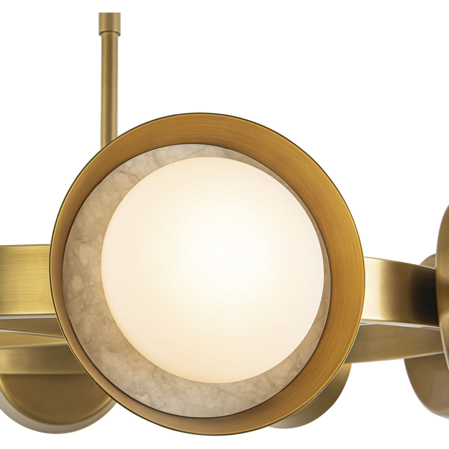 Alonso LED 37.25 inch Vintage Brass Chandelier Ceiling Light