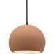 Radiance 1 Light 7 inch Adobe and Matte Black Pendant Ceiling Light