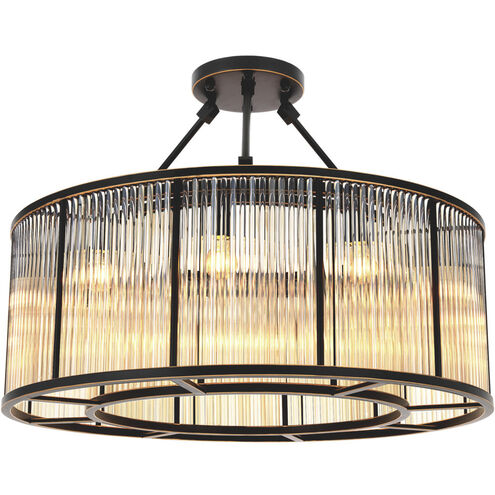 Bernardi 10 Light 31.5 inch Bronze Highlight Flush Mount Ceiling Light, Large