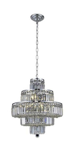 Maxime 13 Light 20 inch Chrome Dining Chandelier Ceiling Light in Clear, Royal Cut