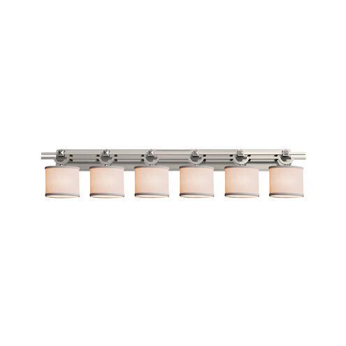 Textile 59 inch Brushed Nickel Bath Bar Wall Light