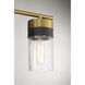 Brickell 3 Light 22 inch Warm Brass Vanity Light Wall Light