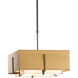 Exos 2 Light 17 inch Vintage Platinum Pendant Ceiling Light, Square Small