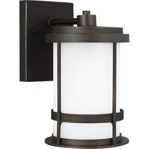 Wilburn 1 Light 10.25 inch Antique Bronze Outdoor Wall Lantern, Small