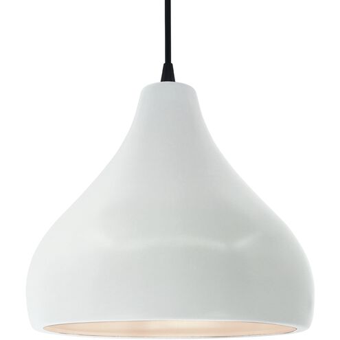 Radiance LED 13.5 inch Gloss White and Matte Black Pendant Ceiling Light