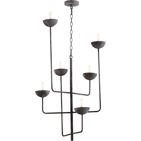 Enoki 6 Light 23 inch Noir Chandelier Ceiling Light