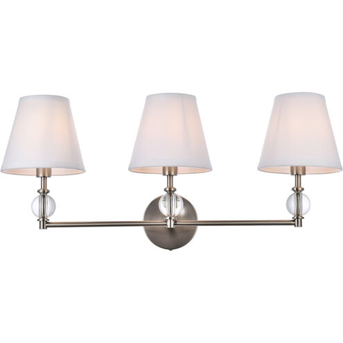 Bethany 3 Light 28 inch Stain Nickel Bath Sconce Wall Light
