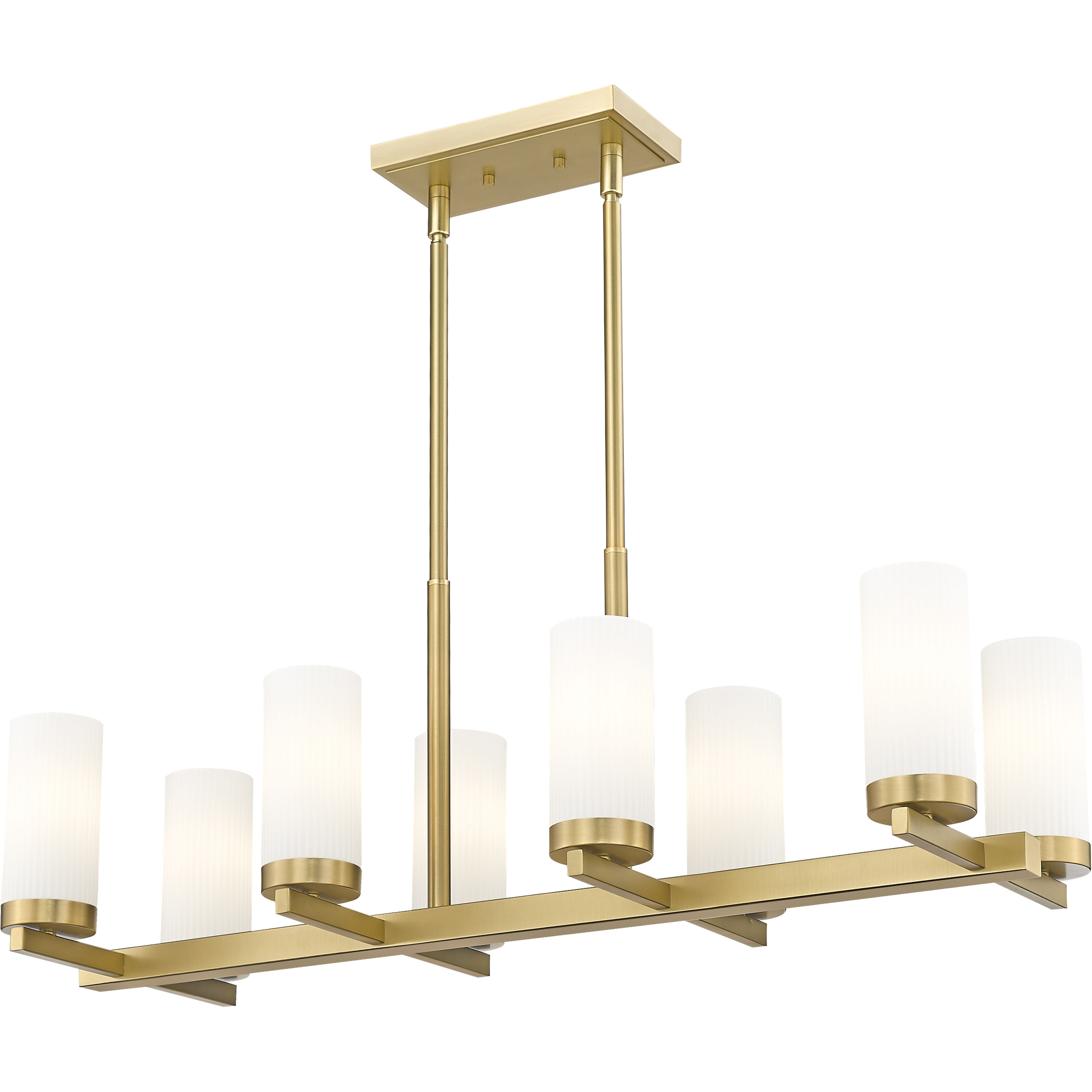 Danica 8 Light 42 inch Modern Gold Linear Chandelier Ceiling Light
