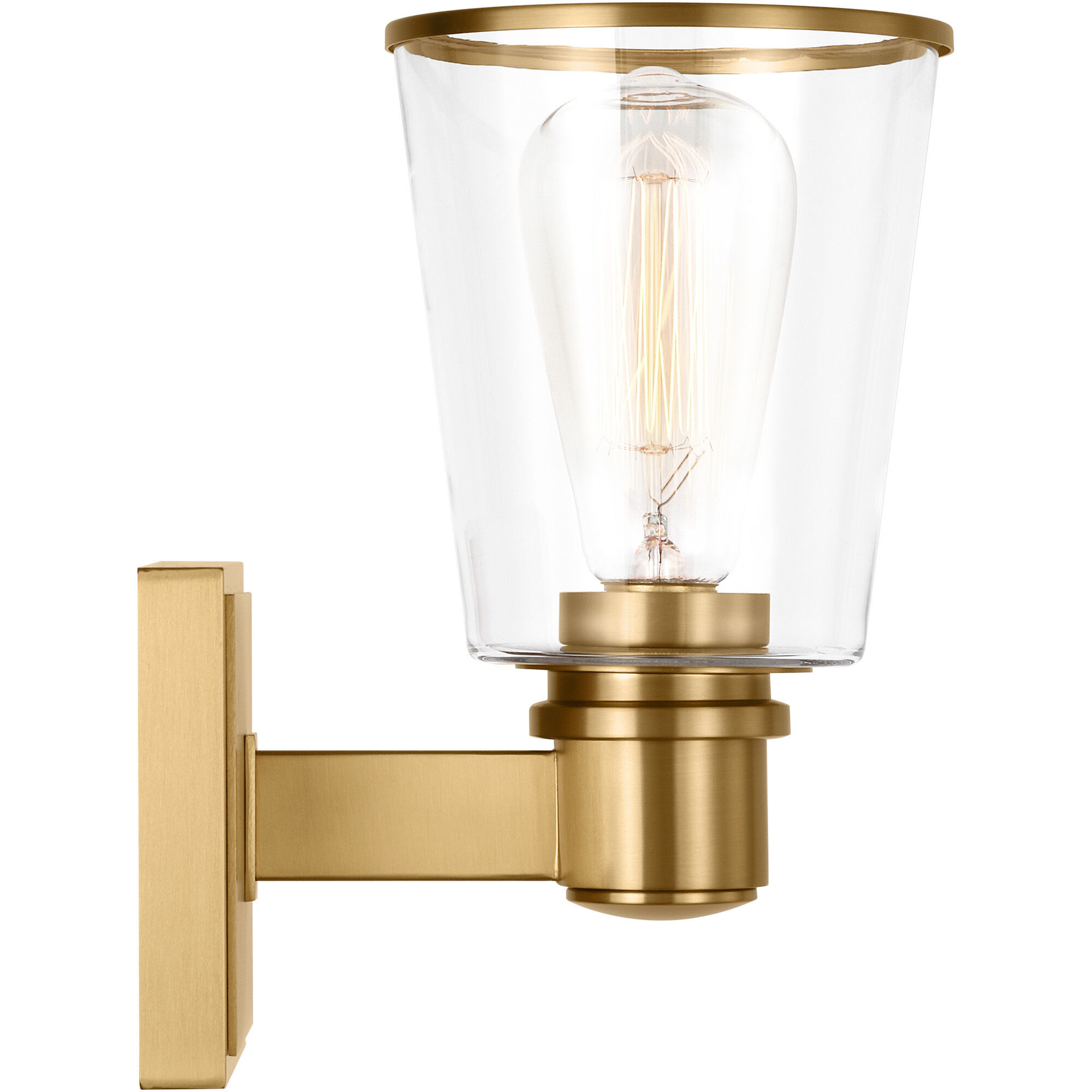 C&M by Chapman & Myers Alessa 1 Light 5 inch Burnished Brass Bath Vanity Wall Sconce Wall Light