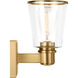 C&M by Chapman & Myers Alessa 1 Light 5 inch Burnished Brass Bath Vanity Wall Sconce Wall Light