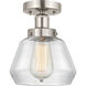 Fulton 1 Light 6.5 inch Brushed Satin Nickel Semi-Flush Mount Ceiling Light