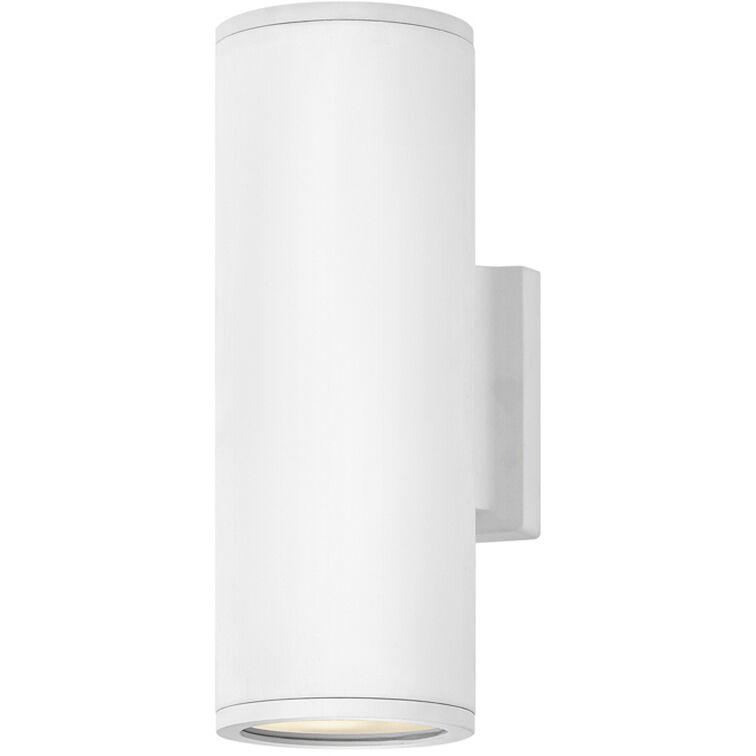 Coastal Elements Silo LED 12 inch Satin White Outdoor Wall Mount Lantern, Up/Down Light