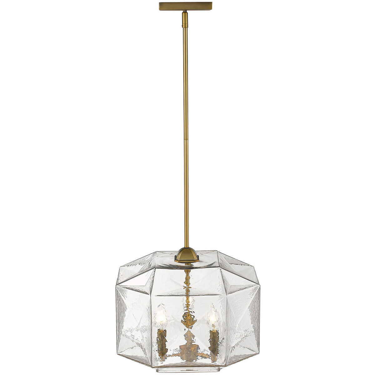 Loft 3 Light 16 inch Brass Pendant Ceiling Light