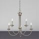 Estate 5 Light 25 inch Brushed Nickel Chandelier Ceiling Light