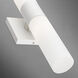 Aero 2 Light 5 inch White with Brushed Nickel Accent Vanity Sconce Wall Light