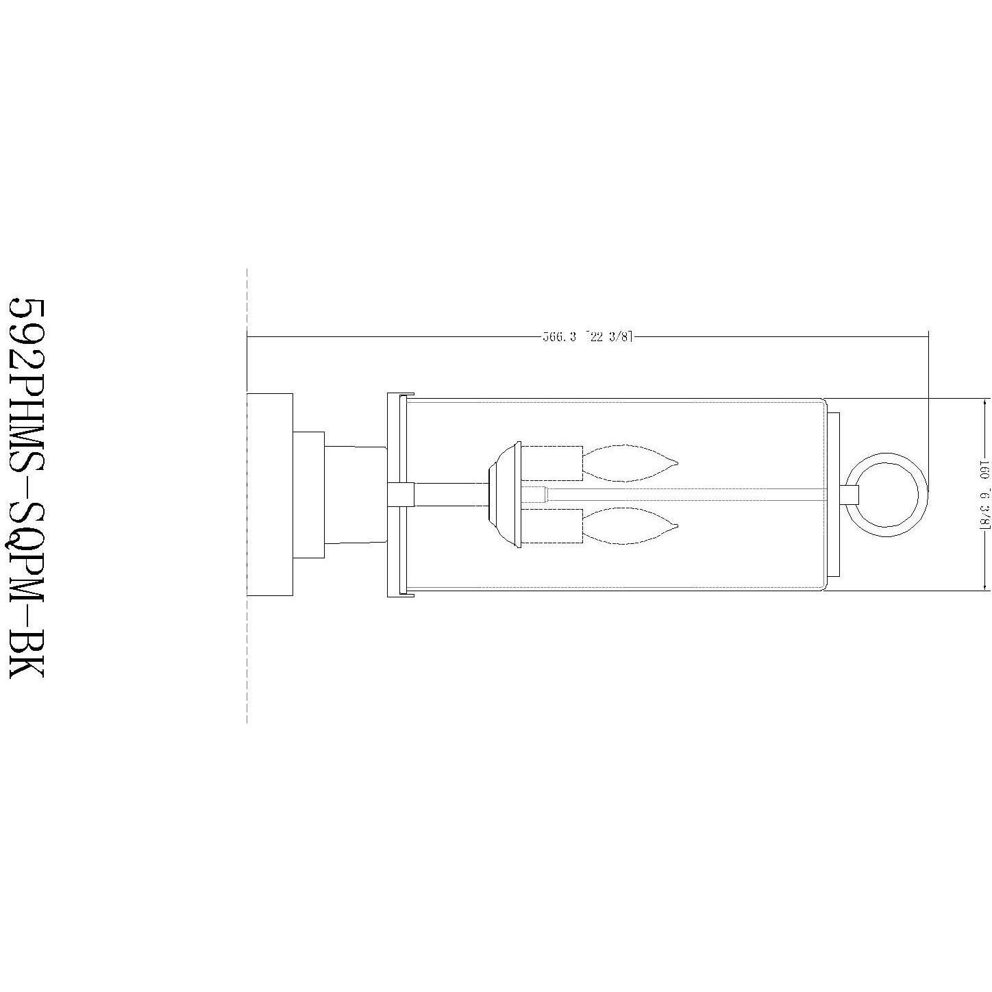 Sana 2 Light 22.5 inch Black Outdoor Pier Mounted Fixture