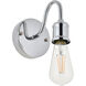 Serif 1 Light 5 inch Chrome Wall Sconce Wall Light