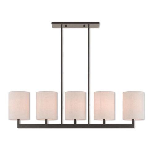 Hayworth 5 Light 49 inch Bronze Linear Chandelier Ceiling Light