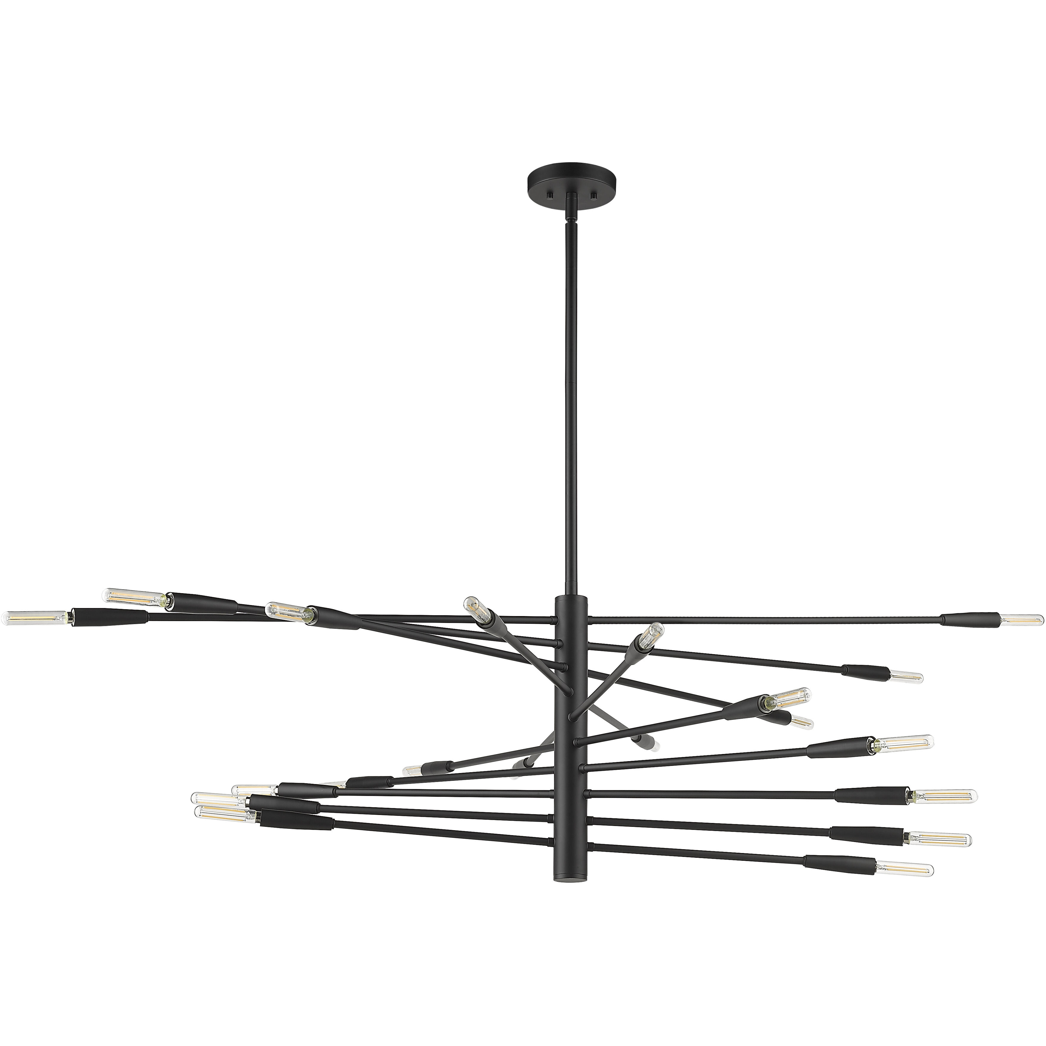 Ascension 20 Light 47.5 inch Matte Black Chandelier Ceiling Light