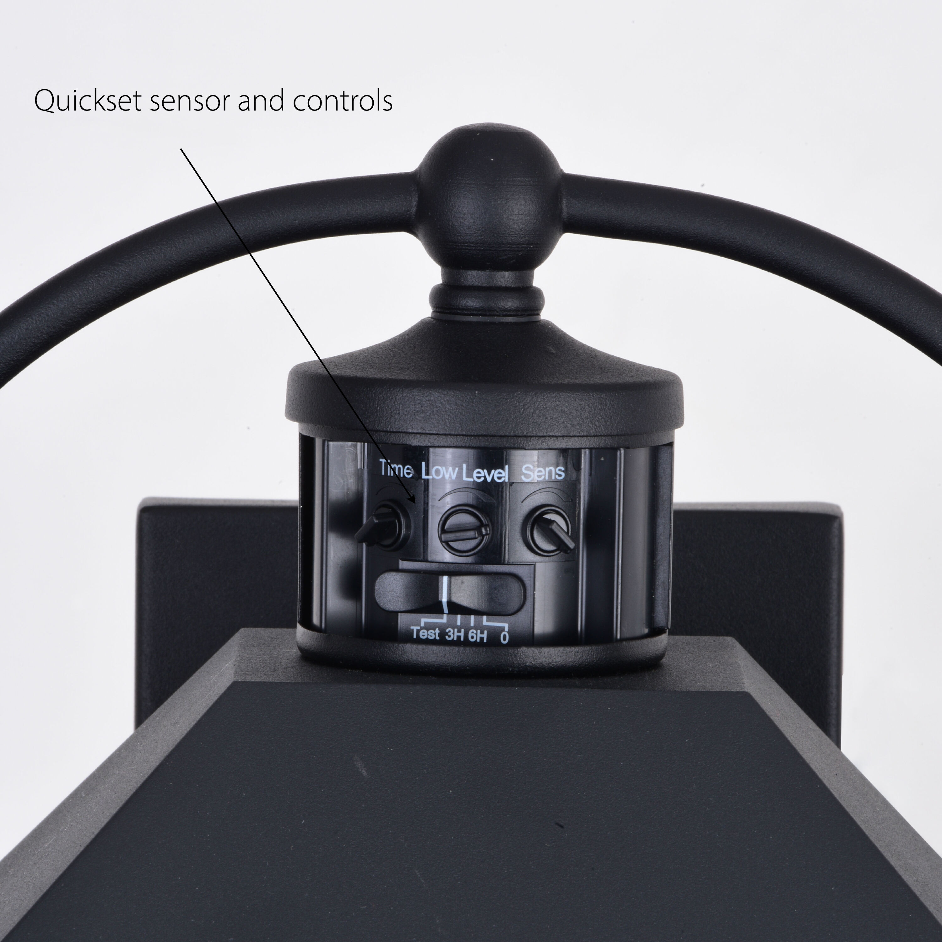 Lexington Textured Black Outdoor Motion Sensor in 2