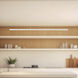 Chute LED 35.5 inch White Linear Pendant Ceiling Light