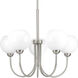 Carisa 5 Light 25.5 inch Brushed Nickel Chandelier Ceiling Light