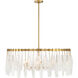 Willow 6 Light 35.25 inch Legacy Brass Pendant Ceiling Light