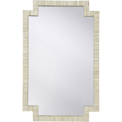 Fiona 48.5 X 31 inch White/Cream and Brown Mirror