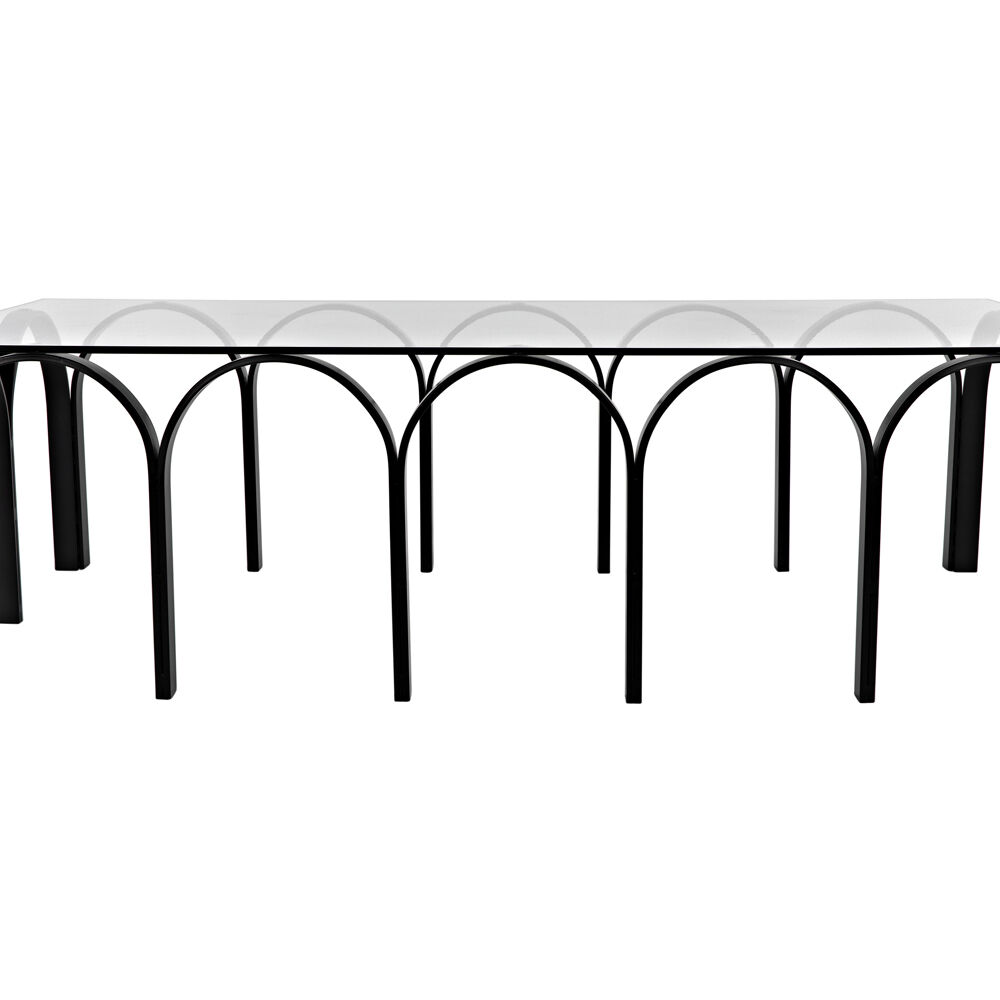 Arcus 63 X 31.5 inch Matte Black Coffee Table