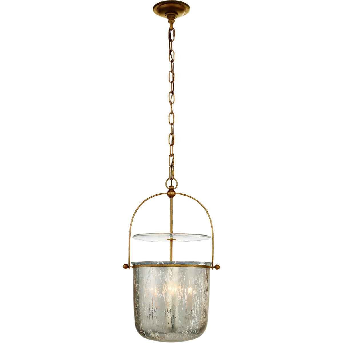 Chapman & Myers Lorford 4 Light 14 inch Gilded Iron Lantern Pendant Ceiling  Light, Small