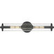 Cylora 2 Light 22.75 inch Matte Black Bathroom Vanity Light Bar Wall Light