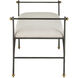 Mabel Antique Black and Polished Brass Bench