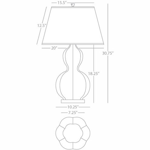 Williamsburg Randolph 30.63 inch 150.00 watt Muted Chartreuse Table Lamp Portable Light