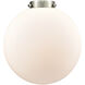 Nouveau Beacon LED 10 inch Black Antique Brass Mini Pendant Ceiling Light in Matte White, Nouveau