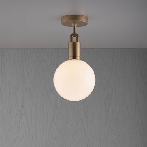 Forked LED 7.87 inch Brass Flush Mount Ceiling Light