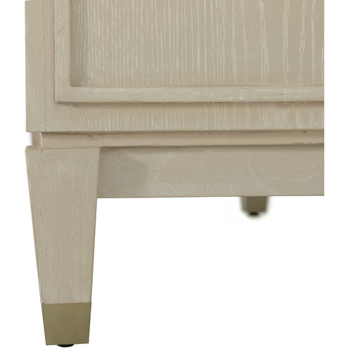 Strella Stainless Champagne / Cerused White Cabinet