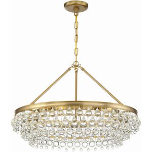 Calypso 6 Light 30 inch Vibrant Gold Chandelier Ceiling Light