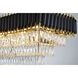 Canada LED 14.5 inch Black and Gold Chandelier Ceiling Light