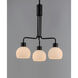 Coraline 3 Light 21 inch Black Chandelier Ceiling Light