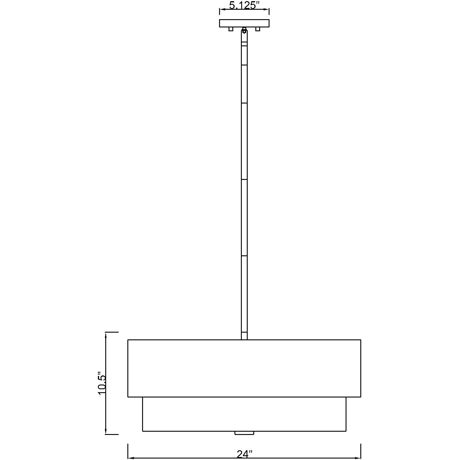 Counterpoint 5 Light 24 inch Matte Black Chandelier Ceiling Light
