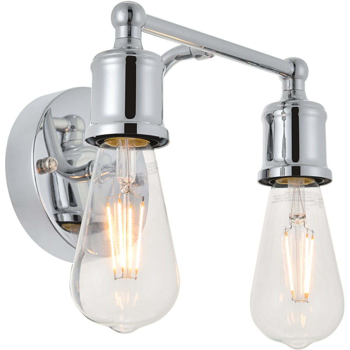 Serif 2 Light 9 inch Chrome Wall Sconce Wall Light