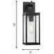 Rox LED 15 inch Textured Black Outdoor Wall Lantern