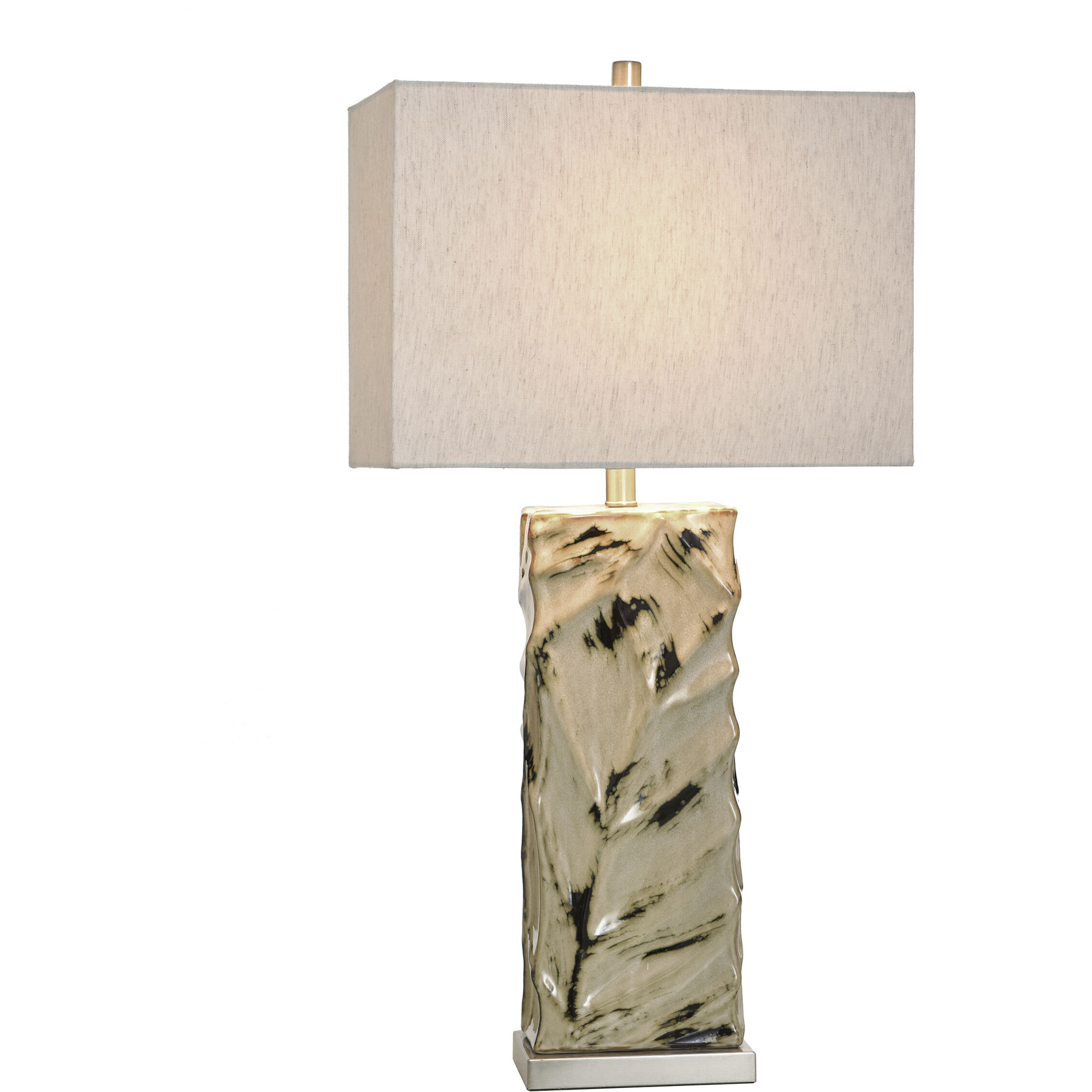 Bali Cream 33.5 inch 100 watt Bali Cream and White Table Lamp Portable Light